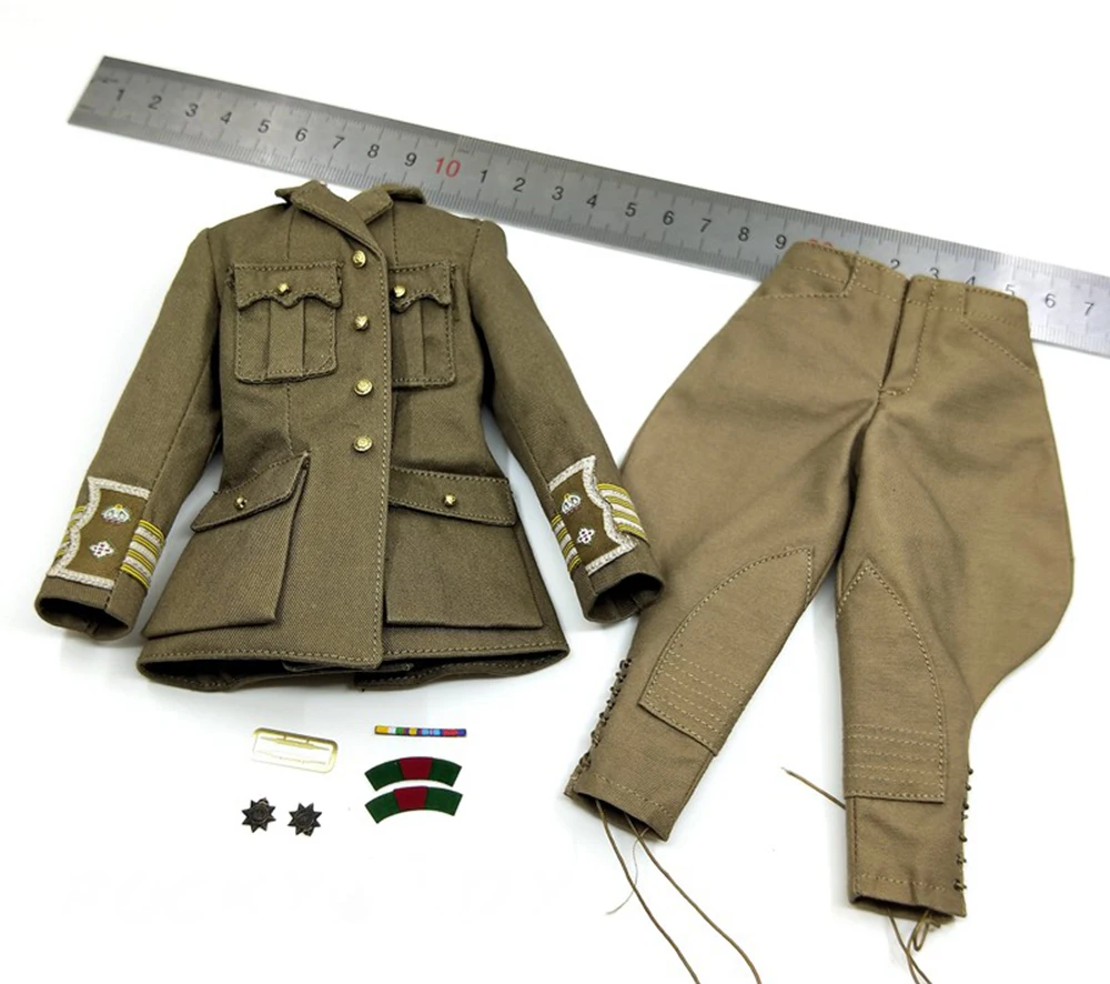 

DID B11012 E60062 First World War British Colonel General Soldier War Dress Suit Shirt Belt Model For 12inch Body Doll