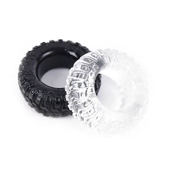 2 PCS Hot Silicone Tire Penis Ring Delayed Ejaculation Cock Rings Adult Products For Male  Sex Cockring