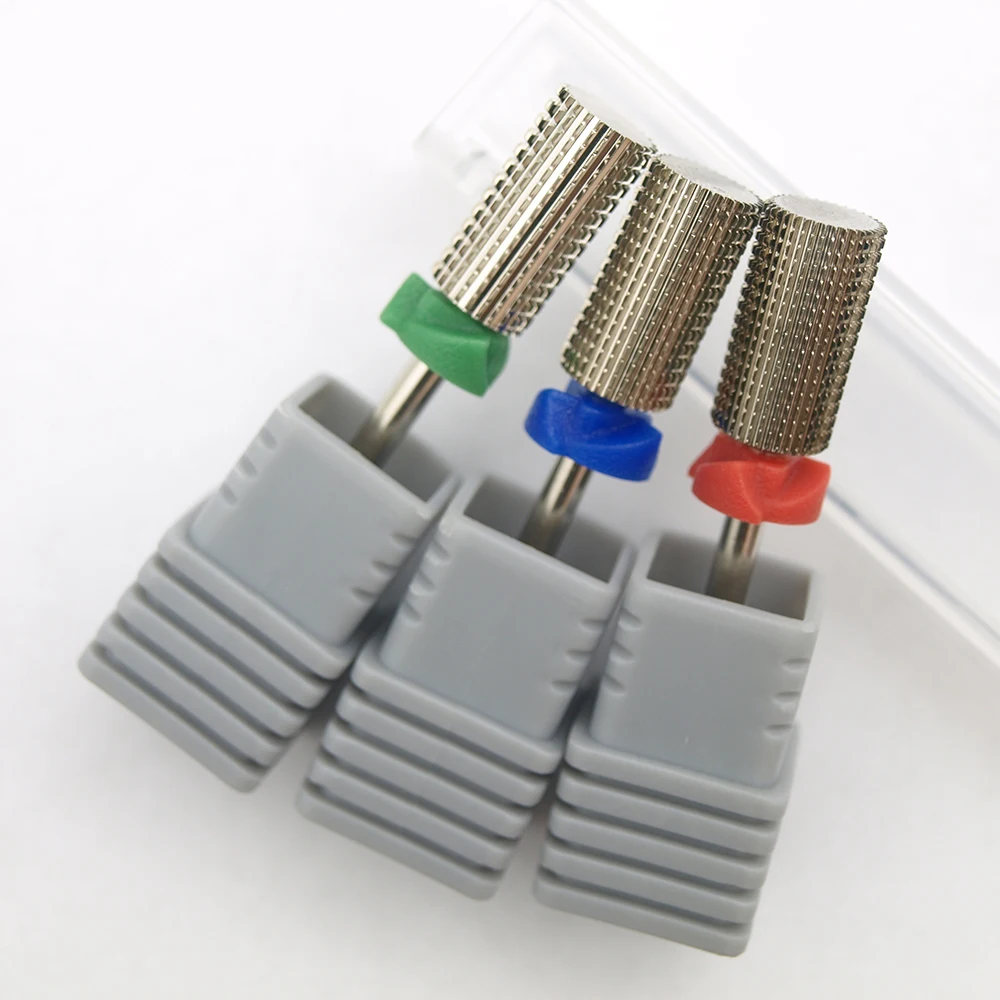 Qualität 5 in 1 Silber Verjüngt Sicherheit Hartmetall Nagel Bohrer Mit Cut Bohrer Hartmetall Cutter Maniküre Entfernen Gel Nägel zubehör – Detail 12