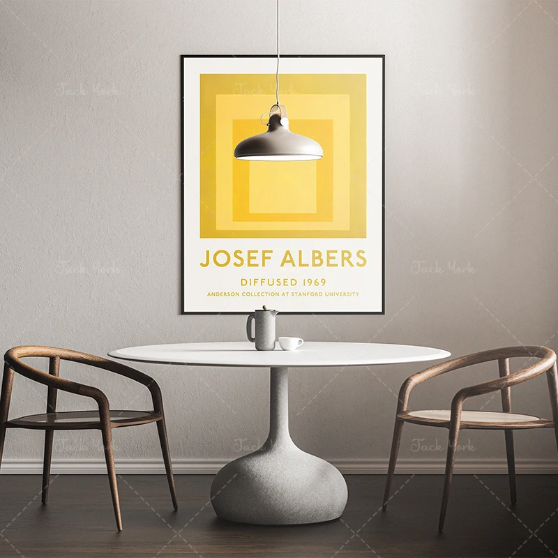 Josef Albers Exhibition Poster, Josef Albers Print, Bauhaus Poster, Bauhaus Print, Art Prints, Abstract Painting, Wall Decor