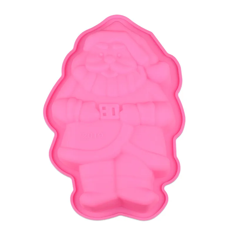 Santa Claus Shaped Silicone Cake Mold Handmake DIY Bread Mould Silicone Moulds For Cake Tools Merry Christmas Decoration