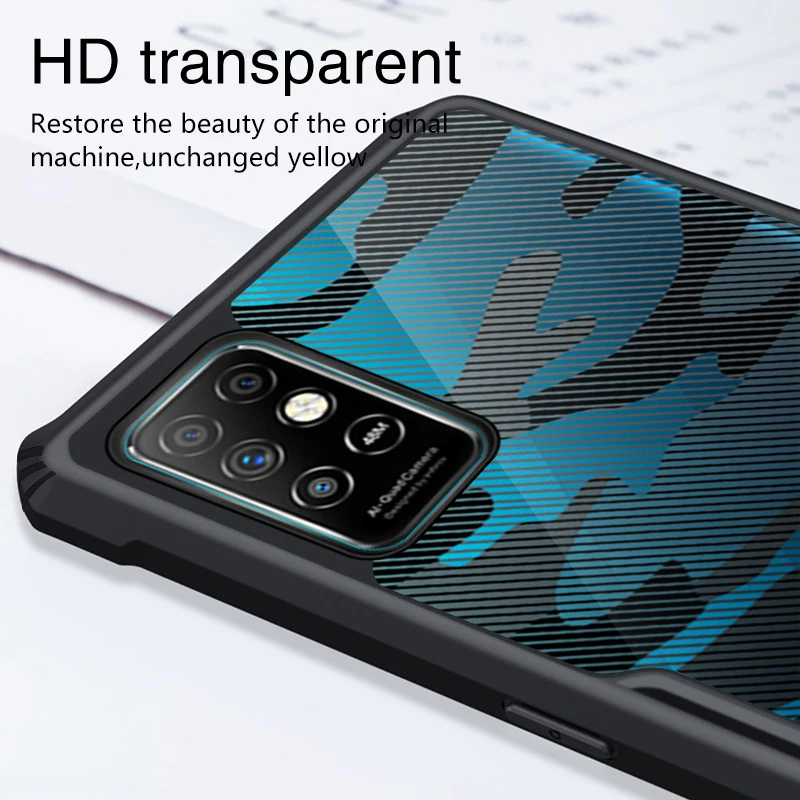 Rzants ل انفينيكس نوت 8i انفينيكس نوت 8 7 7 لايت حافظة صلبة التمويه بيتل صدمات سليم كريستال واضح غطاء funda الغلاف