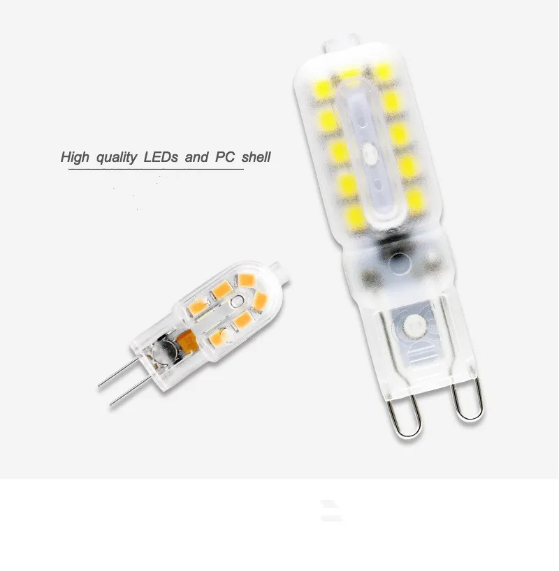 Żarówka LED G4 G9 AC/DC12V 220V 2835 Bi Pin 20W światło halogenowe wymiana światła dziennego biały 6000K 3000K