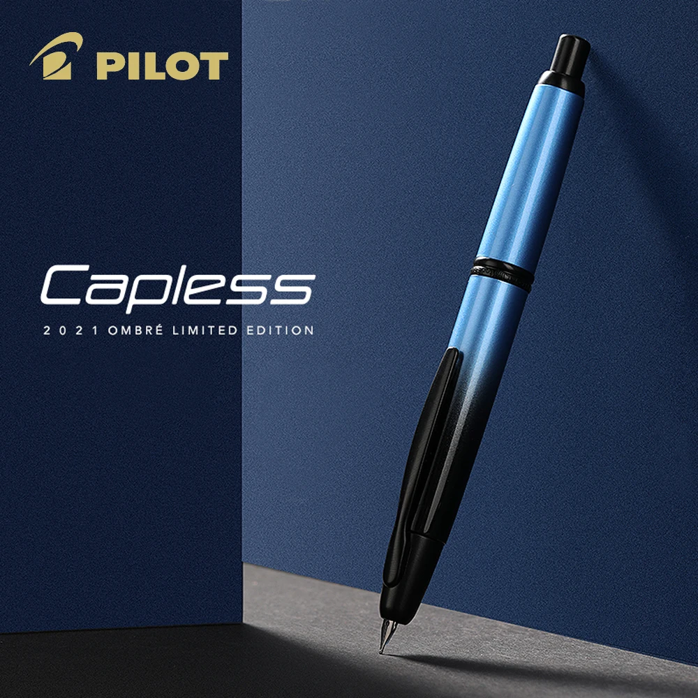 Japan PILOT 18K Gold Capless Fountain Pen FC-1500R-21L Press Fountain Pen Gift Set Metal Limited Edition