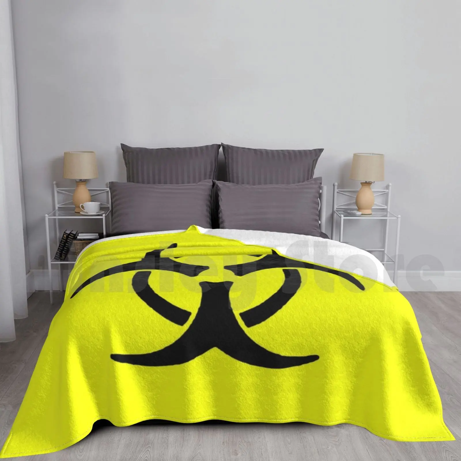 Blanket Biohazard 2932 Biohazard Biology Danger Symbol Indication Armed Sign