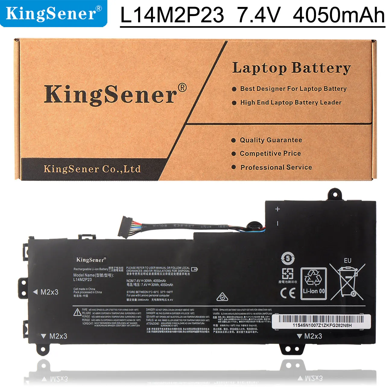 

KingSener 7.4V 30WH L14L2P22 L14S2P22 L14M2P23 L14M2P24 Laptop Battery For Lenovo IdeaPad U31 U30 E31-80 E31-70 Series