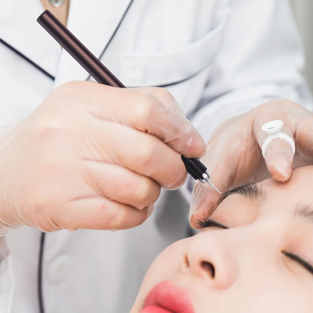 دليل ثلاثية الأبعاد الحاجب الوشم Microblading القلم تجميل دائم دليل القلم الوشم اللوازم + 5Pcs12 دبابيس الإبر