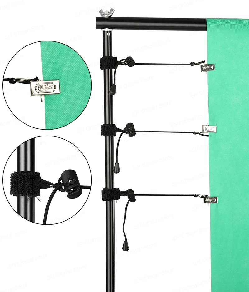 2X2M 2X3M 2.6X3M Background Support System Photography Backdrops Stand Photo Studio Kit Chromakey Green Screen Frame