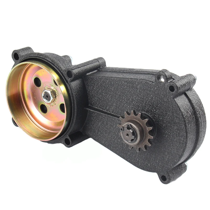 

T8F 43CC 47CC 49CC Dual Chain Clutch Gear Box Black Mini Moto Pit Dirt Bike Quad ATV Buggy Go Kart