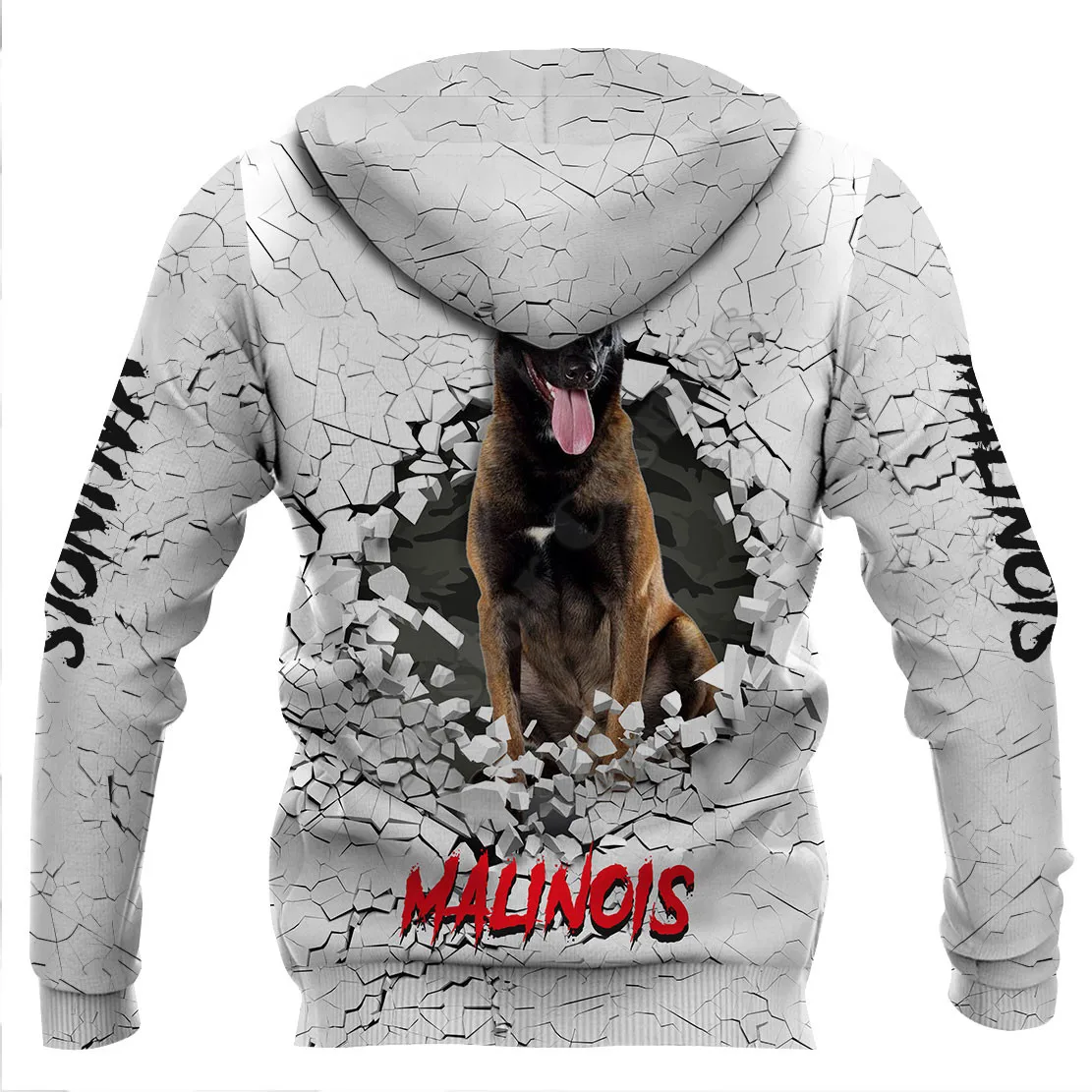 Malinois 3D In Áo Khoác Áo Thun Chui Đầu Nam Nữ Hình Thú Ngộ Nghĩnh Quần Tây Nam Thời Trang Cosplay Trang Phục Áo Len 02