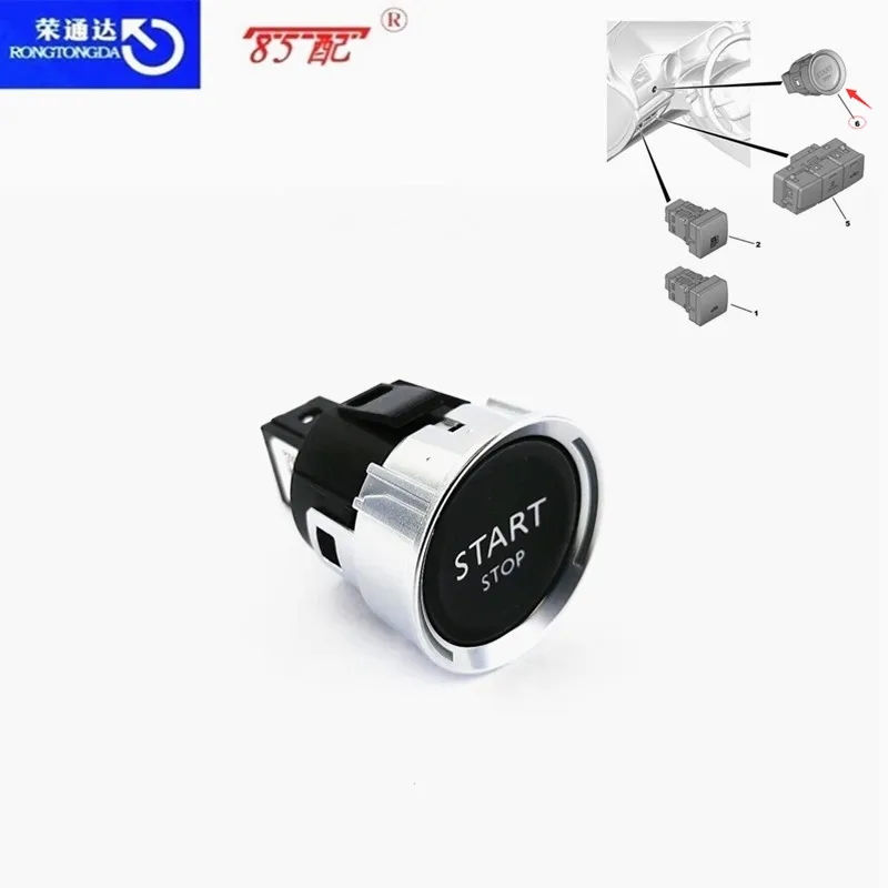 

Start button ignition 98021996ZD For Peugeot 408 2008 3008 308 508 For Citroen C4L C5 One button start Switch Button