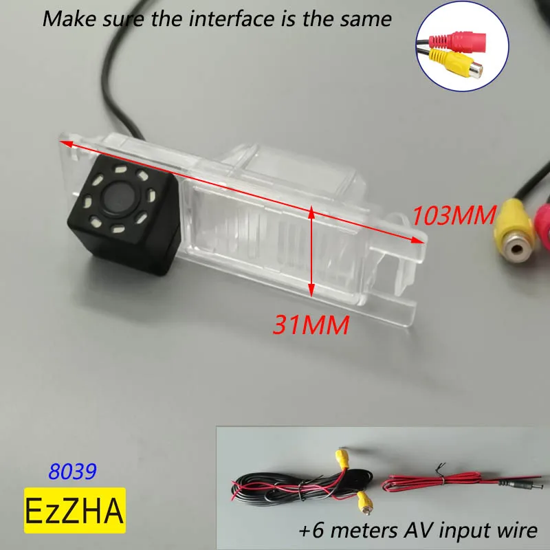 

EzZHA HD CCD for Opel Astra H J Corsa Meriva Vectra Zafira Insignia Fiat Doblo Buick Regal Rear View Camera 4 8 12 led