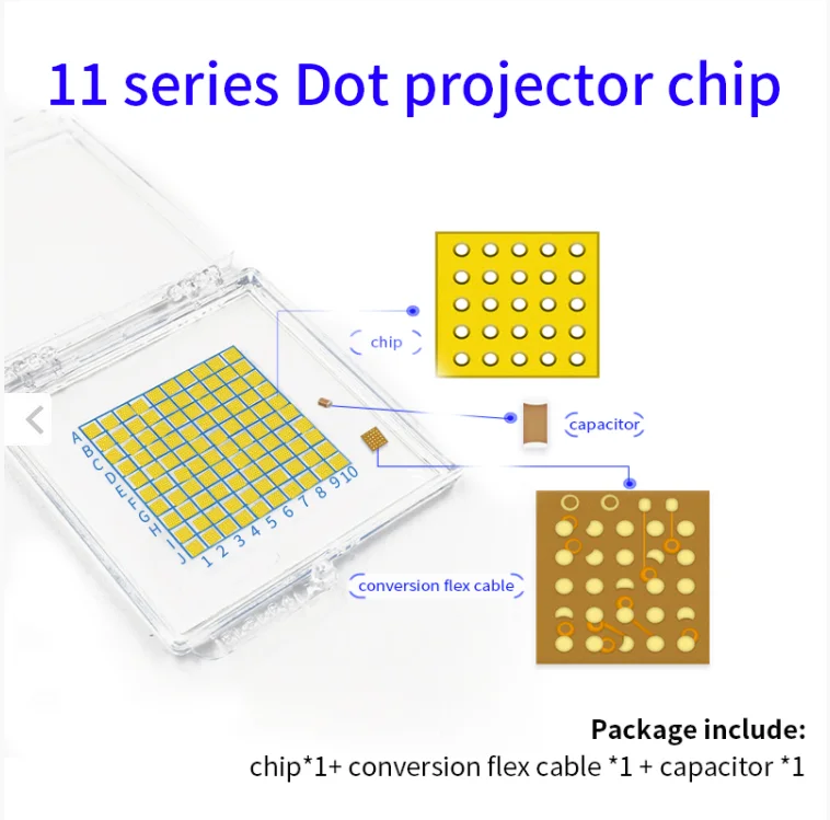 JC Dot Projector Chip For iPhone X XS MAX 11 PRO MAX All Series With Conversion Flex Cable Capacitor