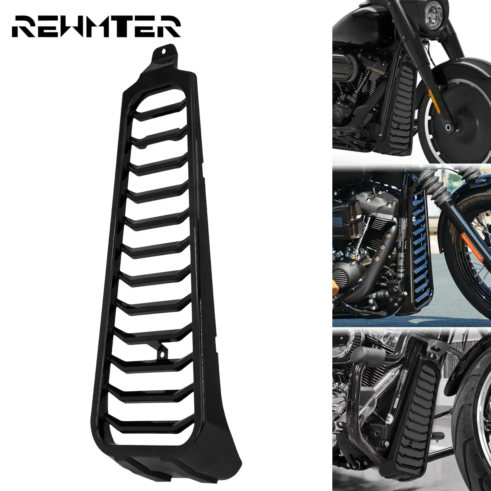 Motocykl przedni podbródek Fairing Spoiler osłona ramy czarny błyszczący na miękka końcówka Harley Street Bob Breakout Custom Slim FL 2018-2022
