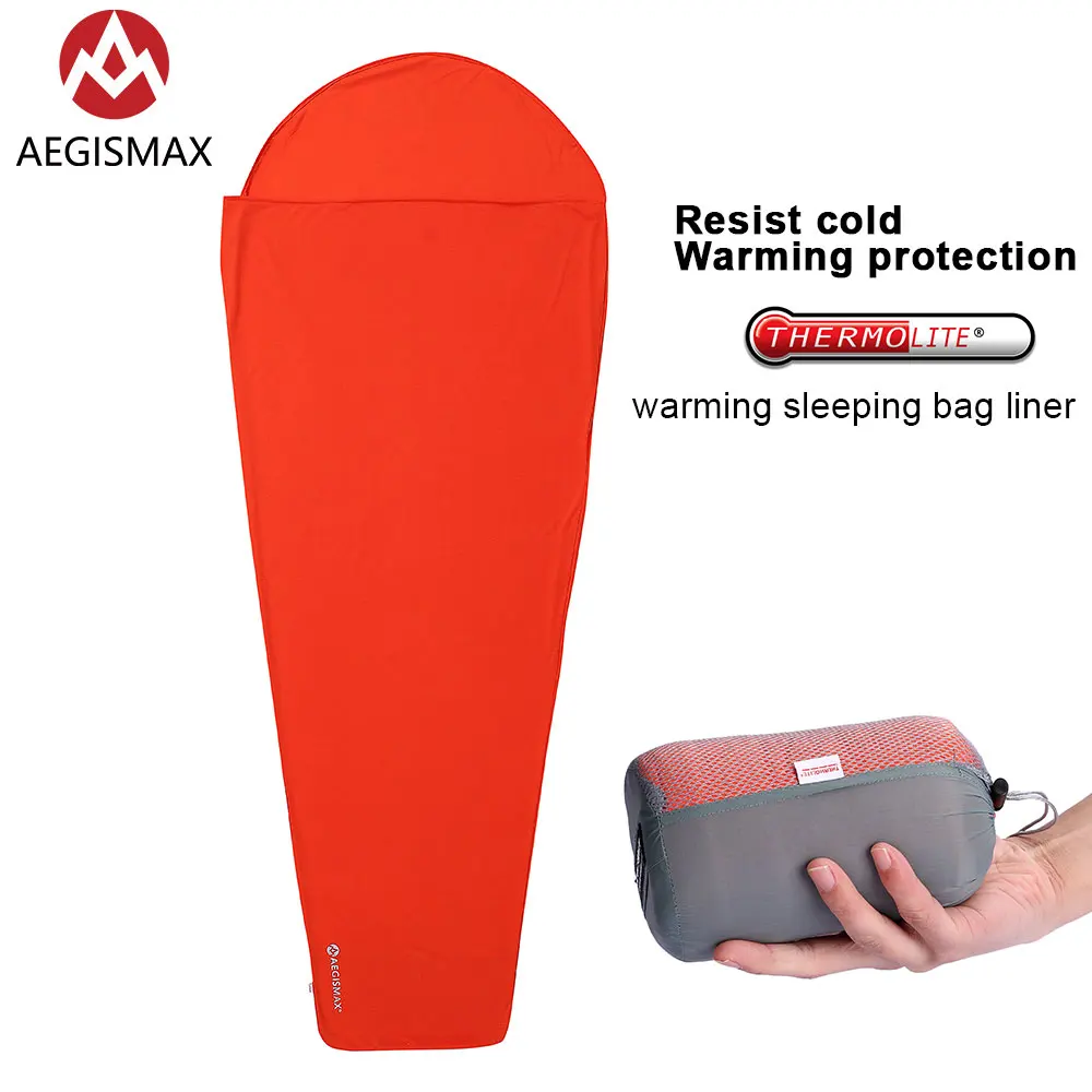 AEGISMAX Thermolite Warming 5/8 Celsius Sleeping Bag Liner Outdoor Camping Portable Single Bed Sleeping Sheet Lock Temperature