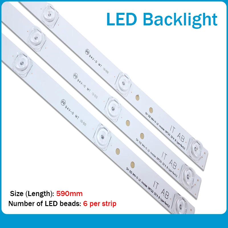 100%new 590mm LED backlight 6lamp for LG 32