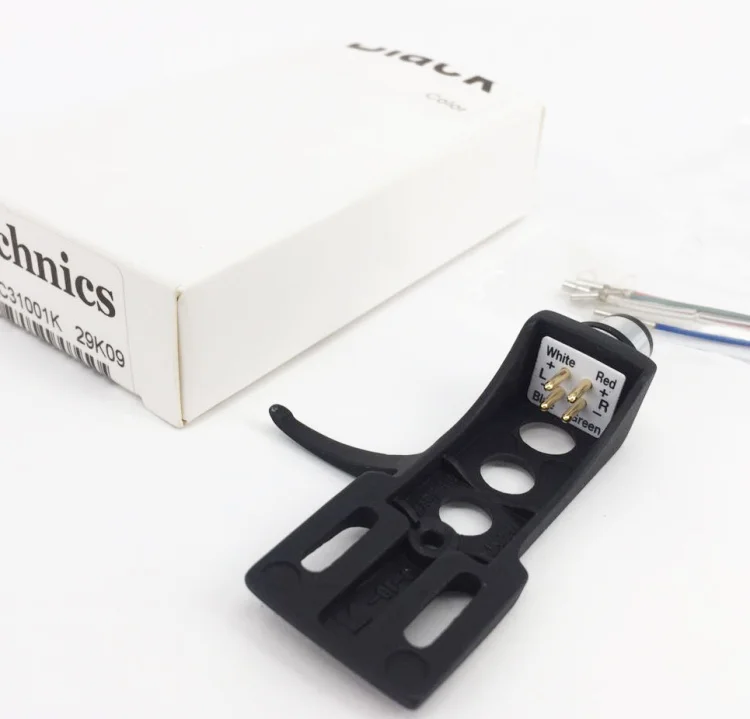 1 ชุดใหม่สีดํา Turntable Headshell สําหรับ Technics อื่นๆ Turntables 4 Pin Contacts Fit Phono Turntables Headshells