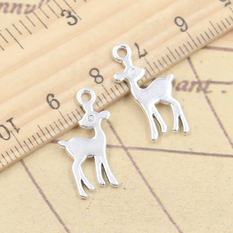 30 sztuk Charms Sika Deer 21x11mm tybetański srebrny kolor wisiorki antyczna biżuteria Making DIY Handmade Craft