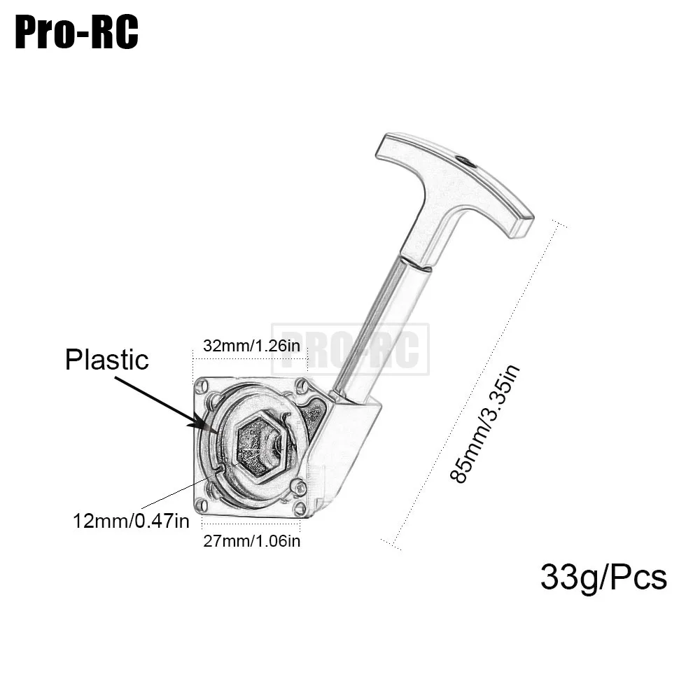 1Pcs Metal Pull Recoil Starter & Way Bearing 18CXP SH 18 21 R022 For RC Car 1/8 1/10 Nitro Engine HSP Himoto Redcat Upgrade Part