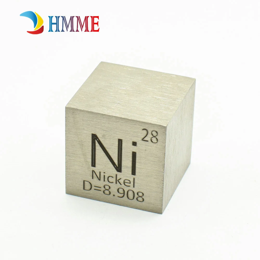 Nickel Element Cube10mm Inch Ni Periodic Table Currency Coin Metal Element Collection Science for Experiment Density Development