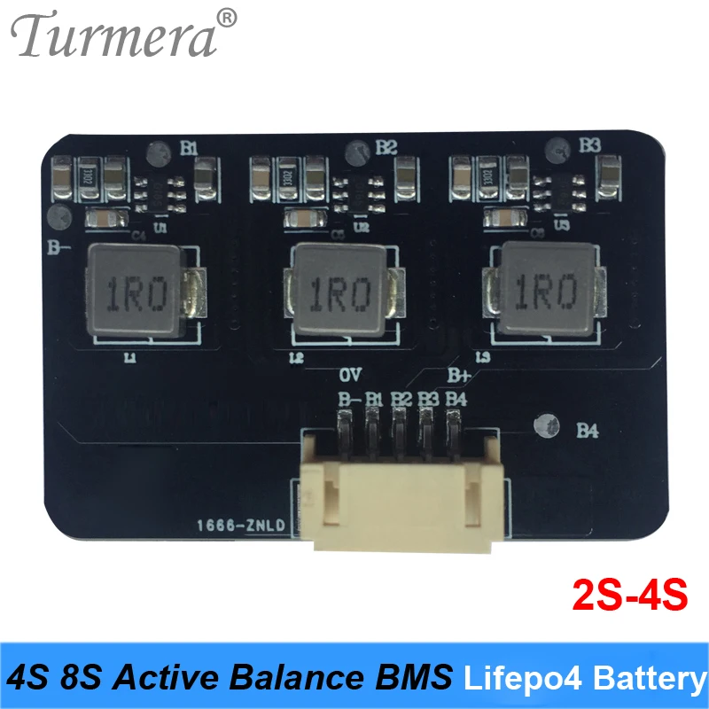 Turmera – équilibreur actif 4s 8S 32650 32700, avec batterie Lifepo4 Lipo, carte de transfert d'énergie, BMS 12V 24V, 1,5a