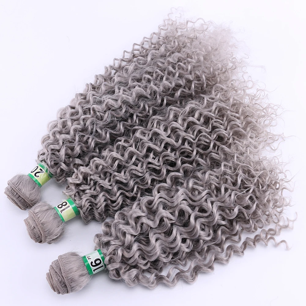 สี #613สีน้ำตาลทอง70กรัม/ชิ้น Afro Kinky Curly Hair Double Weft Synthetic Hair Extensions