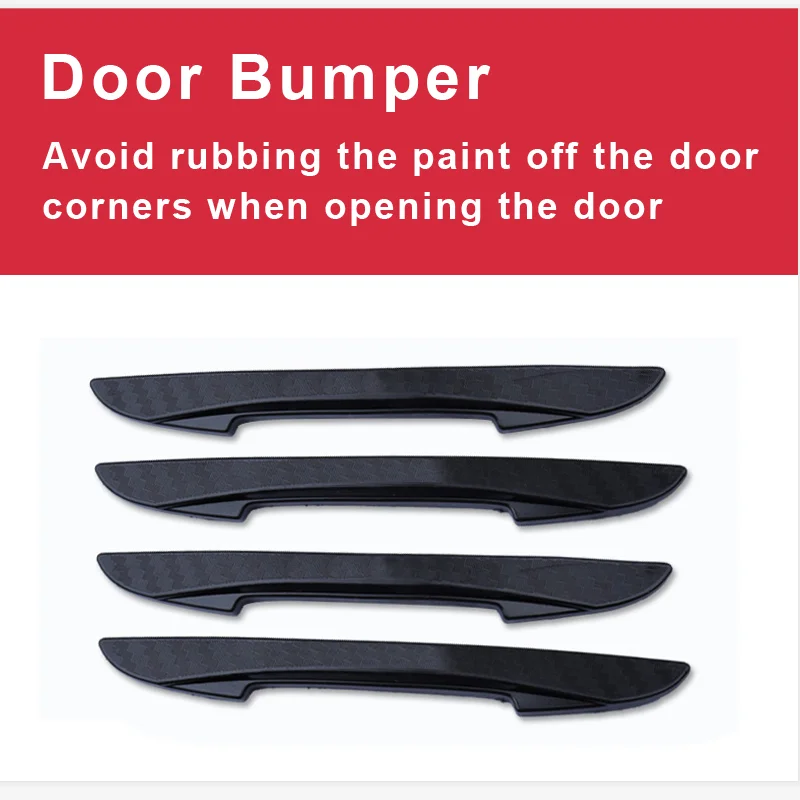 

NN 4Pcs Car Door Protector Flexible Auto Door Guard Edge Corner Bumper Guards Buffer Molding Protection Strip Bar