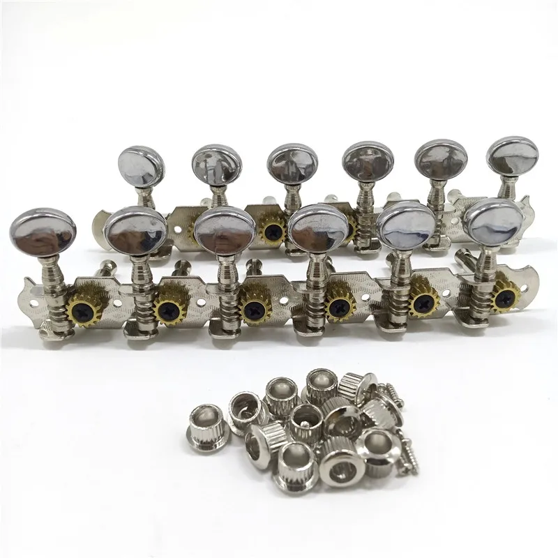EIN Set 6R6L Chrome String Tuner Tuning Pegs Keys Mechaniken Für 12 Saiten Gitarre Zubehör Teile Mit Runde Taste – Detail 6