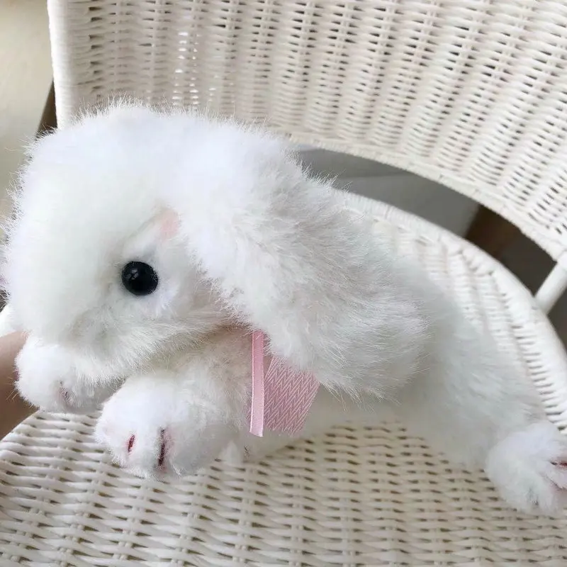 Giocattolo di coniglio di peluche di alta qualità giocattolo di coniglietto di peluche simulazione bambole realistiche per bambini giocattolo per