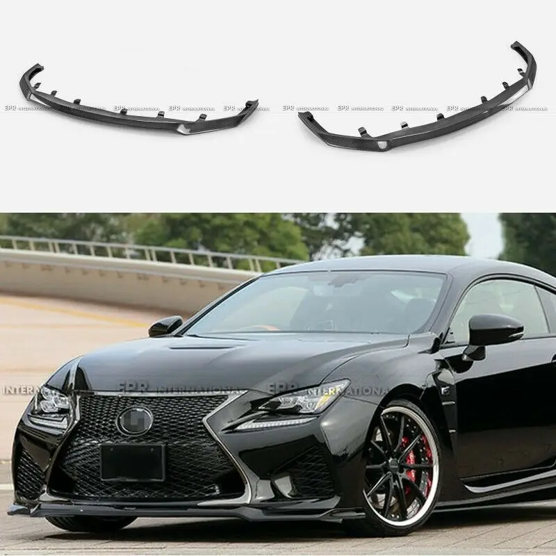 For Lexus 14-18 RC F USC10 ART Style Carbon Fiber Front Bumper Diffuser Lip Trim Bodykits