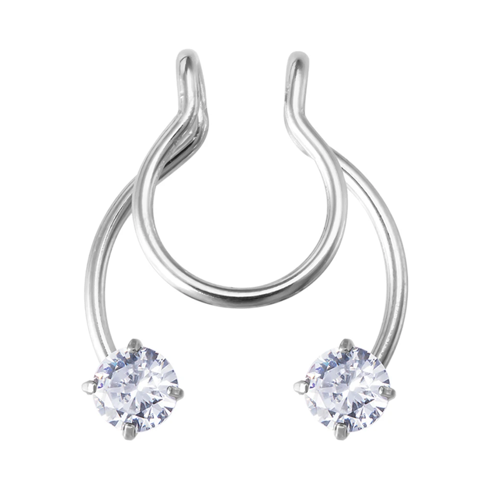 1pc Fake Nasenring für Frauen Männer 20G Chirurgenstahl Faux Piercing Schmuck Fake Piercing Hoop Lip Septum Nasenringe Körperschmuck