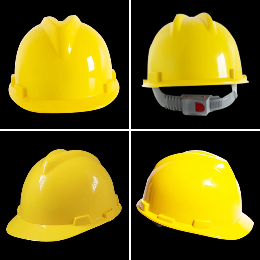 Safety Helmet Hard Hat Working Cap ABS Construction Site Head Protection Engineering Power Labor Yellow Color Protect Helmets