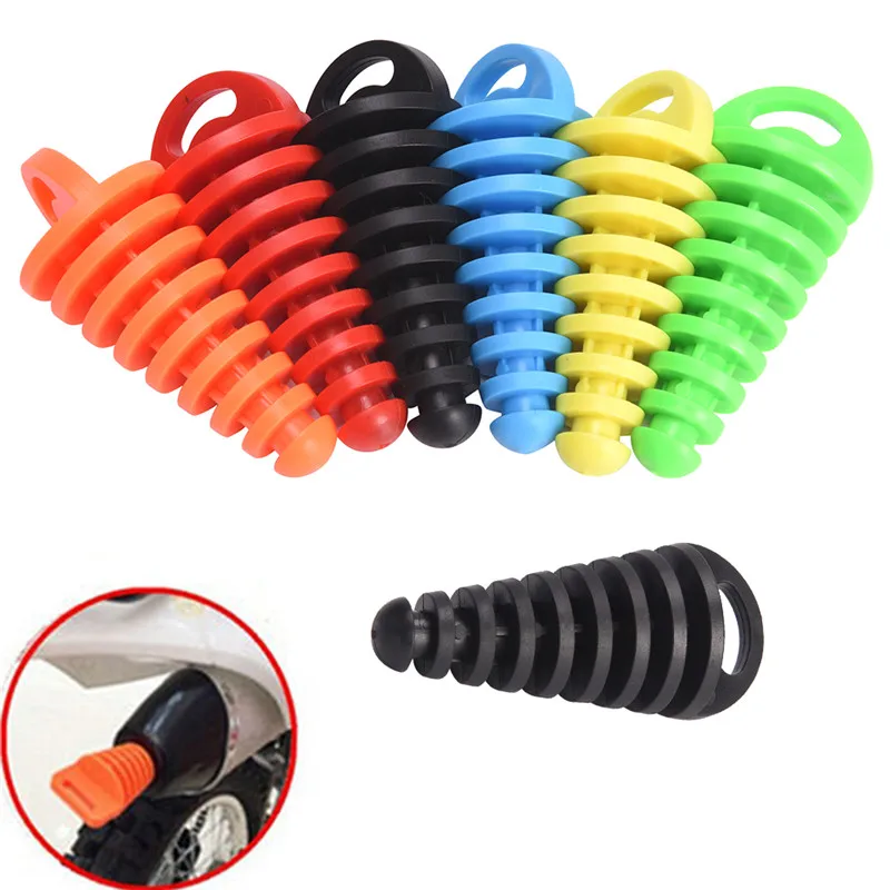 New 1pc Motorcycle Exhaust Pipe Motocross Tailpipe PVC Air-bleeder Plug Exhaust Silencer Muffler Wash Plug Pipe Protector