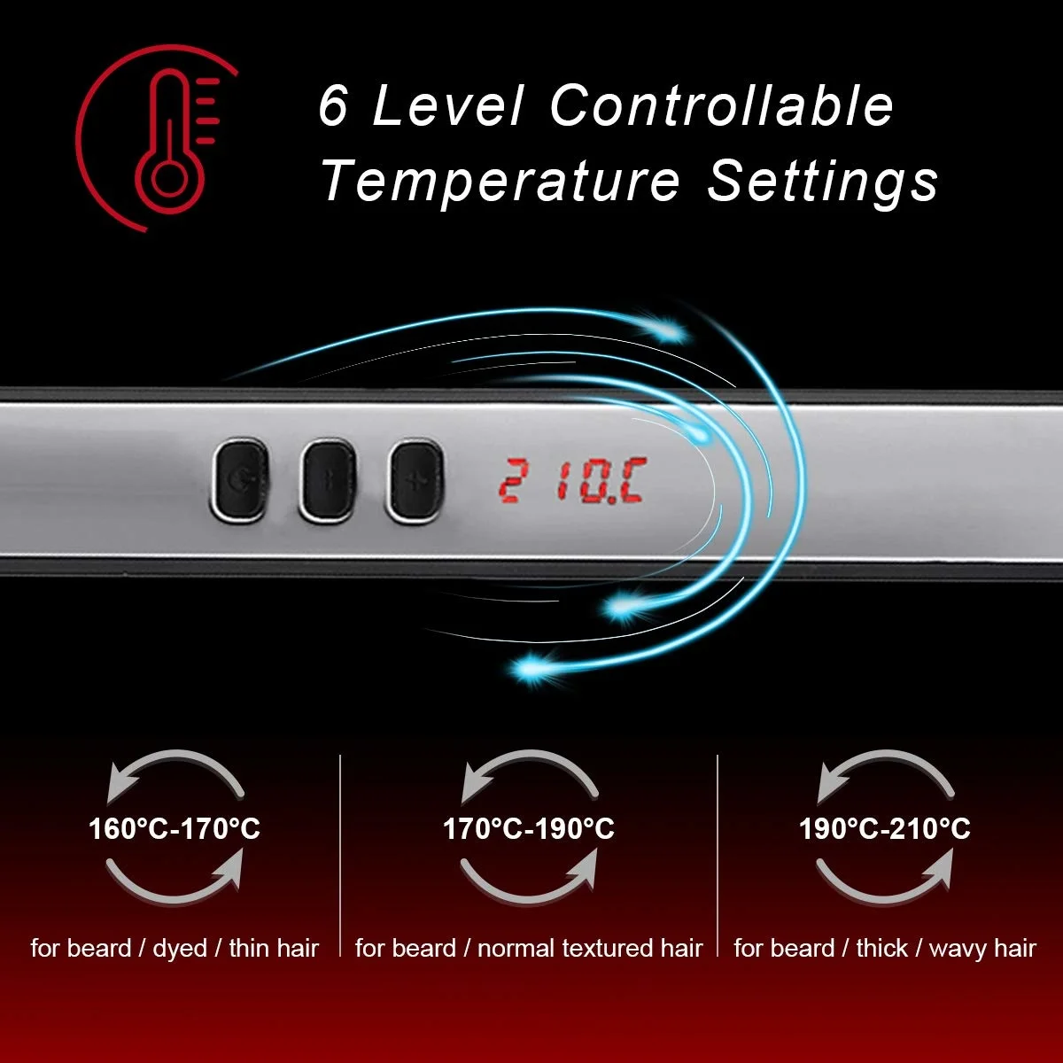 Lcd Display Stijltang Borstel Elektrische Hot Kam Straightening Hair Iron Verwarming Kam Stijltang Verwarmd Mannen Baard Borstel