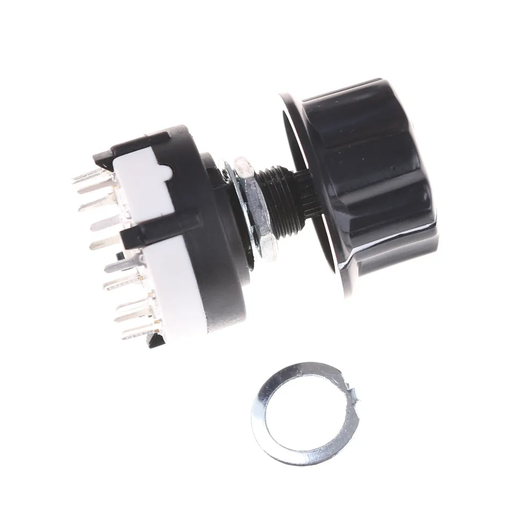 1pc High-quality RS26 1 Pole Position 12 Selectable Band Rotary Channel Selector Switch Single Deck Rotary Switch Band Selector