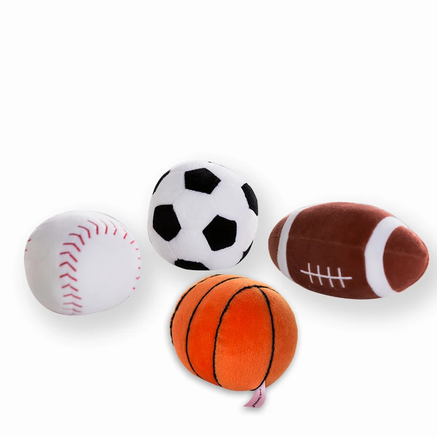 Brinquedo infantil de pelúcia, bola colorida de chocalho para futebol, basquete, beisebol e educação