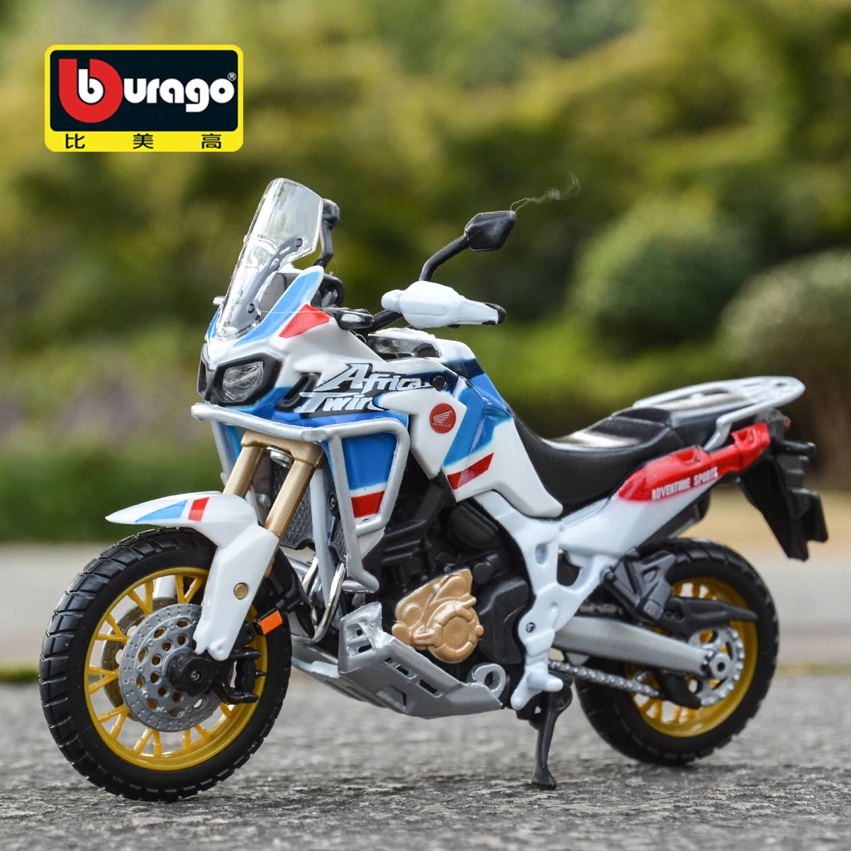 Bburago 1:18 Mainan Model Sepeda Motor Hobi Koleksi Kendaraan Die Cast Statis Petualangan Kembar Honda Afrika