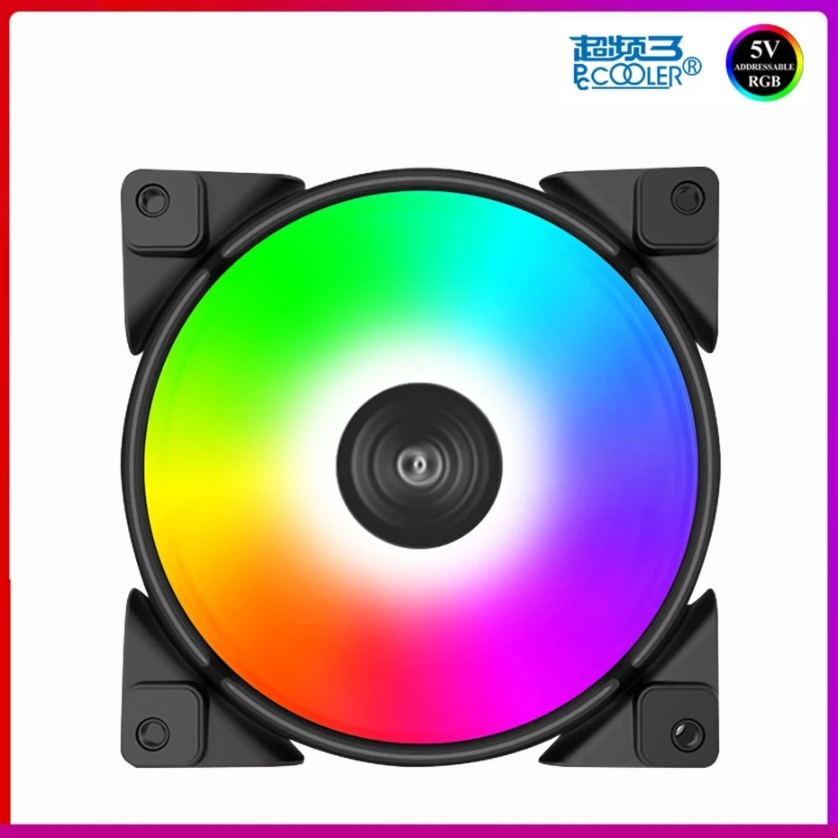 

Pccooler HALO FRGB 120mm PWM FAN Quiet Fan 12cm Computer Case Cooling Fans 5V 3pin RGB CPU Cooler fan