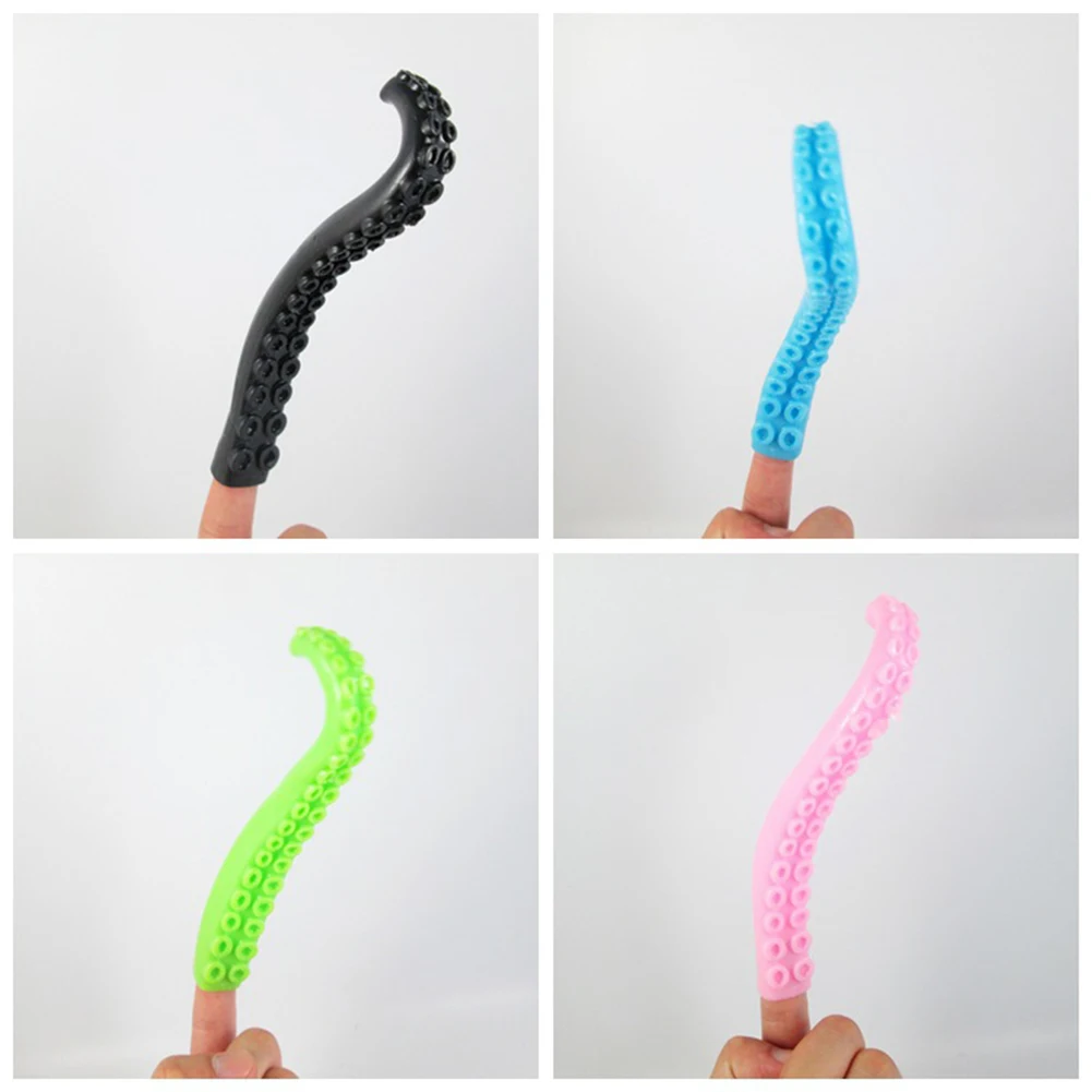 New Funny Environment Friendly Octopus Tentacles Finger Puppet Story Mini Finger Toy Practical Joke Toy Finger Toy Practical