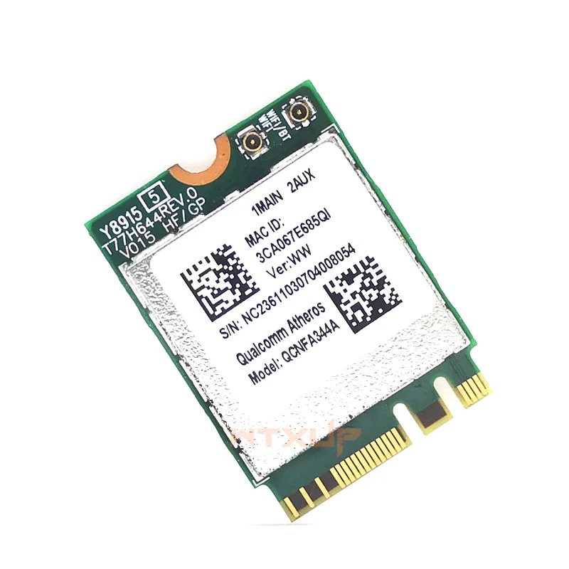 Used Qualcomm Atheros Wireless AC Wi-Fi adapter QCNFA344A NFA344A 802.11ac wifi Dual Band + BT4.1 bluetooth 4.1 NGFF Card