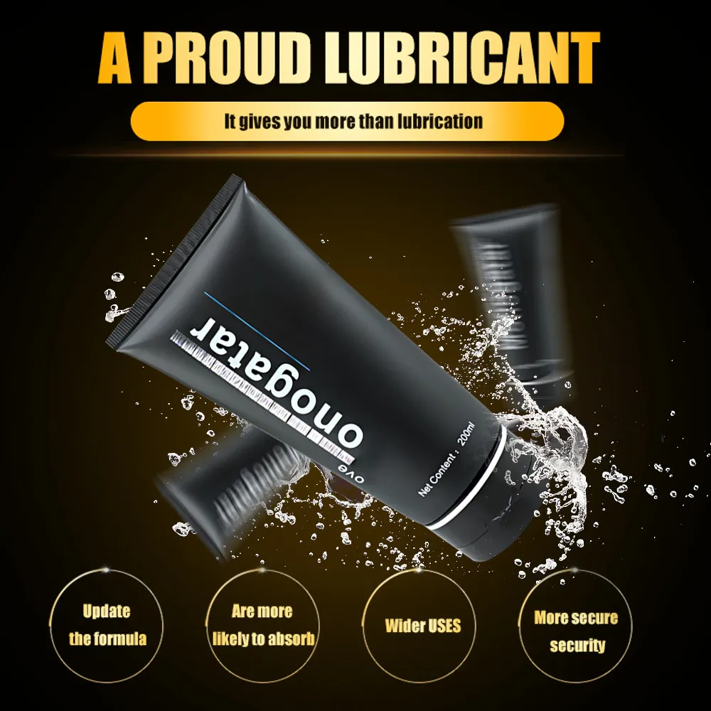 Lubricante a base de agua para sexo, lubricante Anal de seda táctil para adultos, Juguetes sexuales para hombres, 200Ml