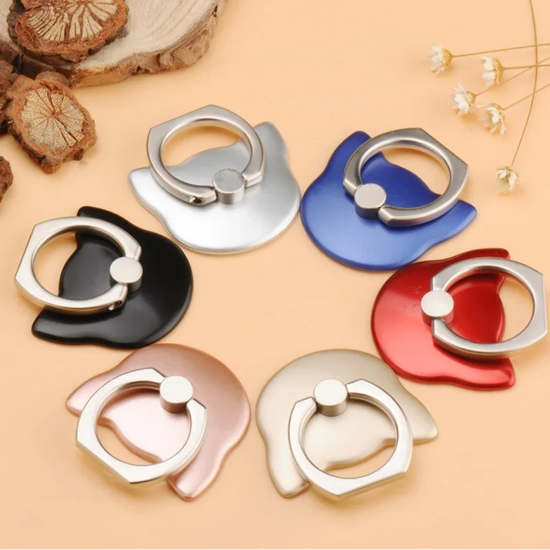 Cat Finger Ring Holder Mini Cute Plastic PC Phone Holder for iphone Sumsung 360 Rotation Finger Ring Holder