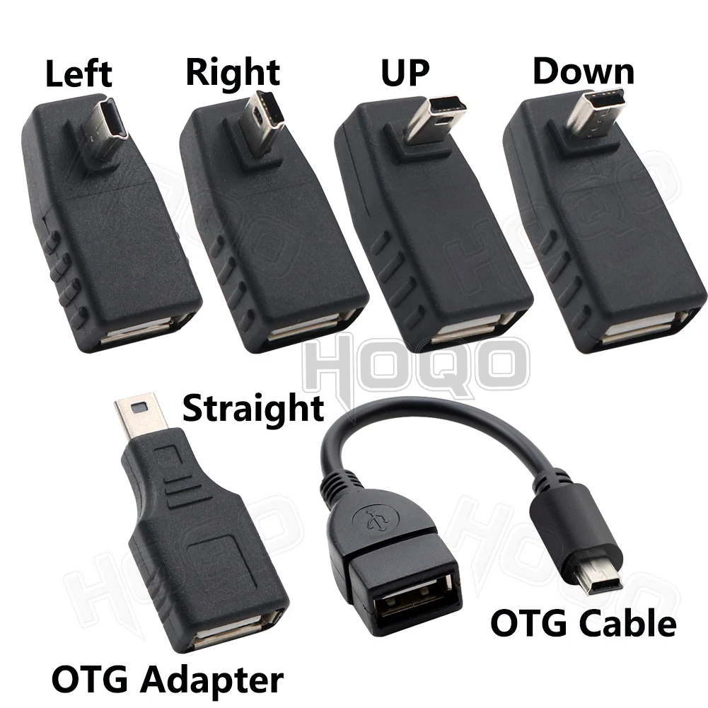 Mini USB to Female Usb OTG Adapter Mini USB Male to USB Female Converter Connector Transfer Data Sync for Car AUX MP3 MP4 U-Disk