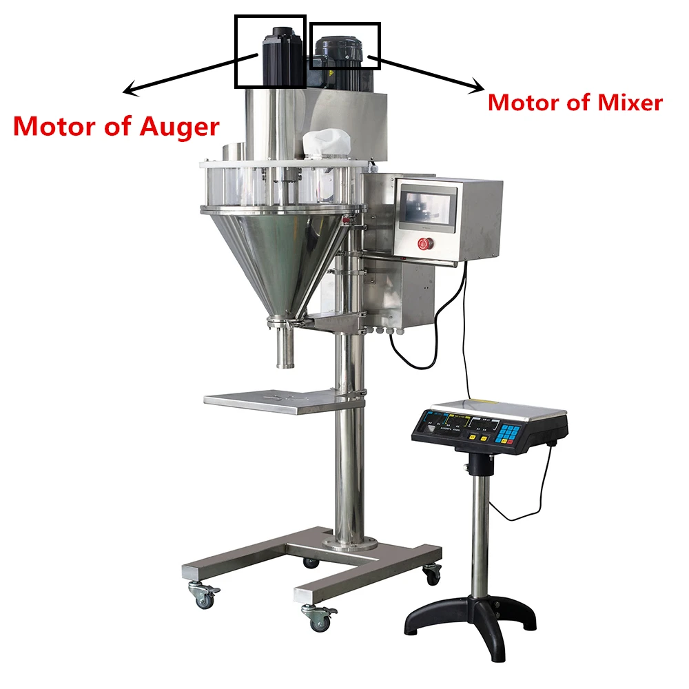Máquina de llenado de DF-A y DS-3, tornillo de polvo de alimentos, alimentación, vibrador inclinado