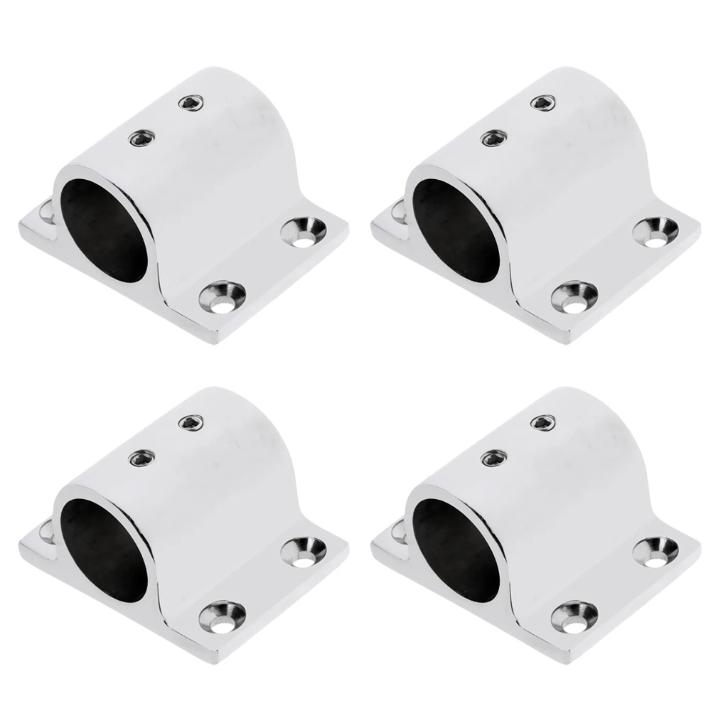 4 Pieces Marine Boat Hand Rail Fitting 90 Degree Stanchion Base for 1\