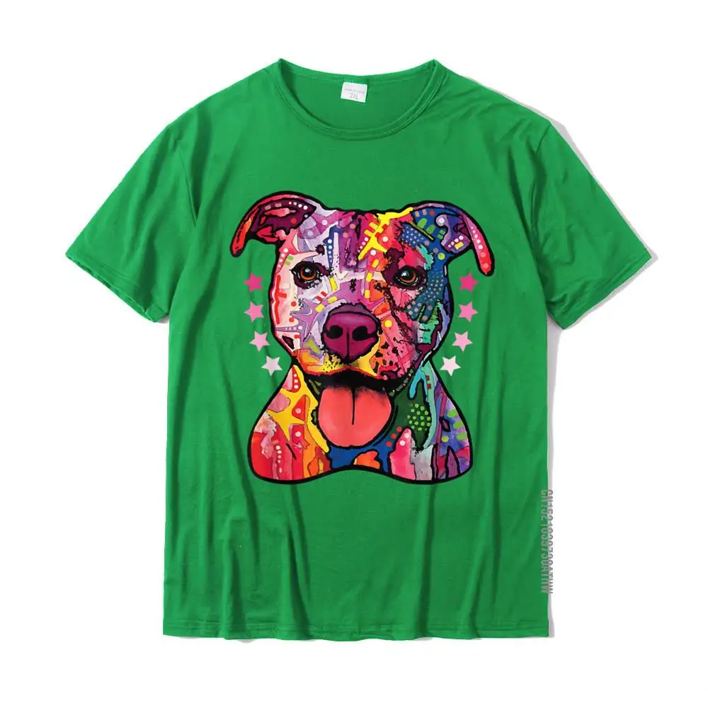 Pitbull Tshirt Rainbow Pitbull Shirt Gifts For Dog Lovers Oversized Group T Shirts Cotton Men Tops & Tees Simple Style