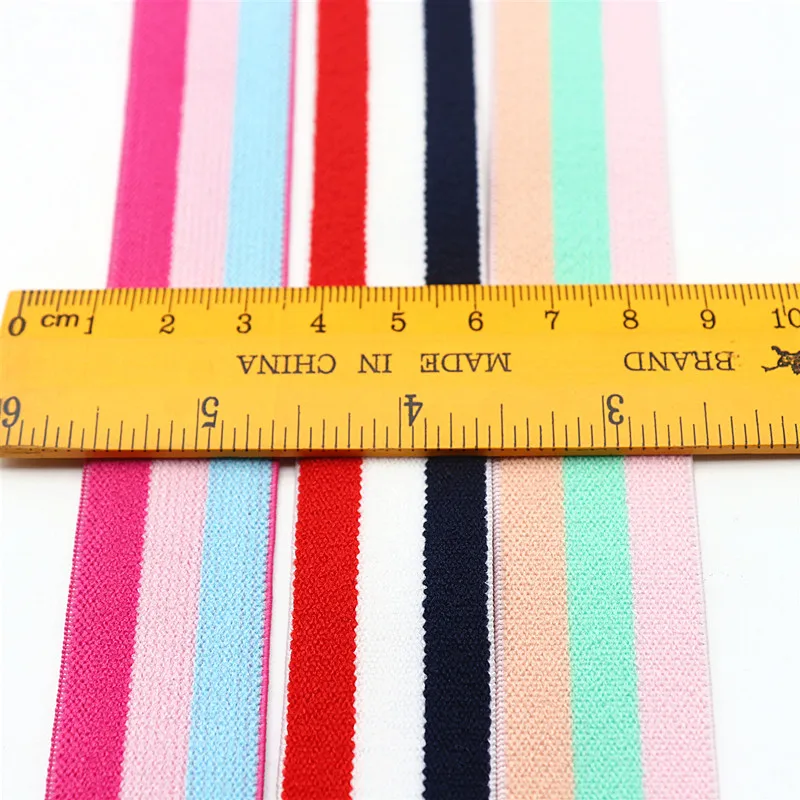 5m Striped Elastic Band 25mm Color Flat Elastic Rope Elastic Trousers Waistband Craft Supplies Clothing Sewing Accessories