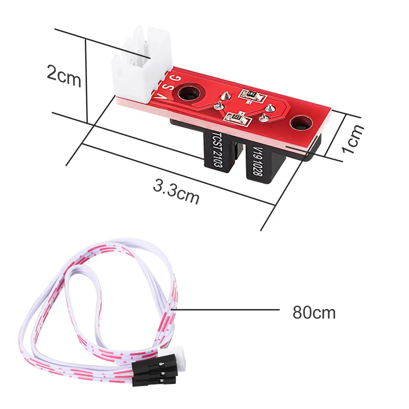 6pcs/lot New Endstop Light Control Limit Optical Switch Suitable for RAMPS 1.4 3D Printer Parts Accessories