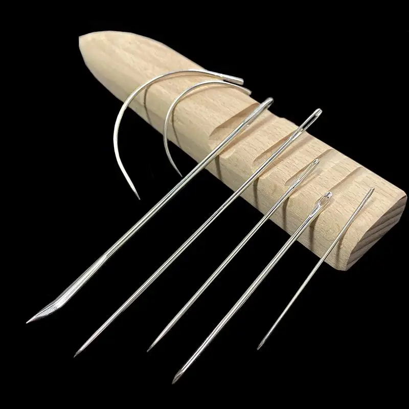 2021 New 7Pcs/Set Leather Sewing Needles Hand Craft DIY Curved Needles Repair Fur Stainless Steel Pin Stitch Needlework Kit