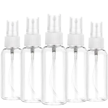 3/5/10pcs Refillable 10ml 30ml 50ml 60ml 100ml Clear PET Plastic Portable Spray Bottle…
